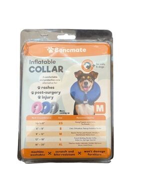 New Bencmate Inflatable Collar for Dogs & Cats. Size Medium
